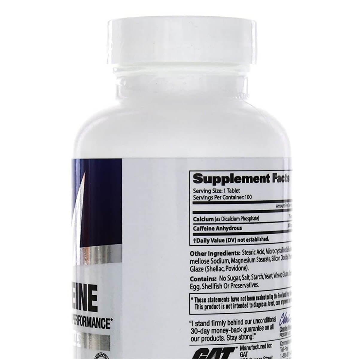 GAT SPORT Essentials Caffeine, 100 Tablets - Image 2