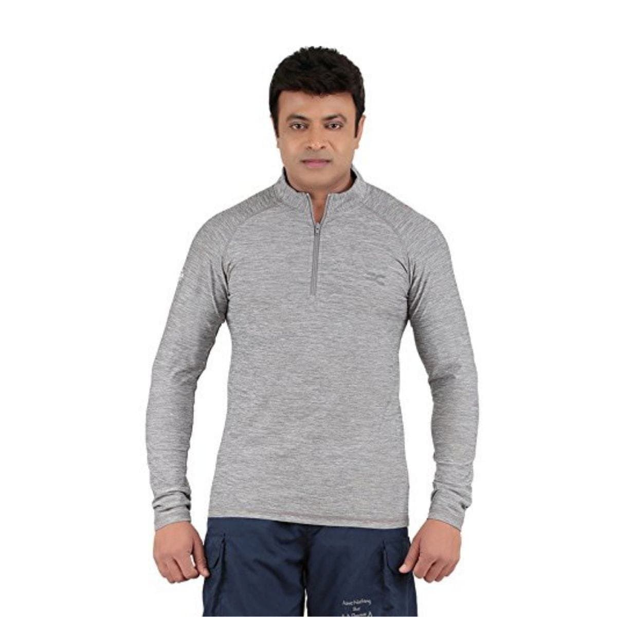 Ronnie Coleman Men's Elephant Grey Color Sports and Casual T-Shirt