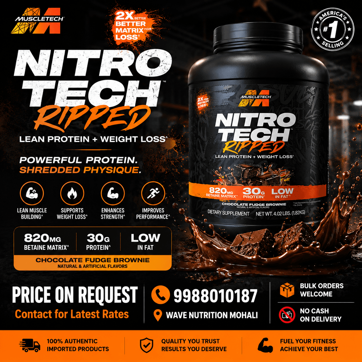 Muscletech Nitrotech Ripped Made In USA