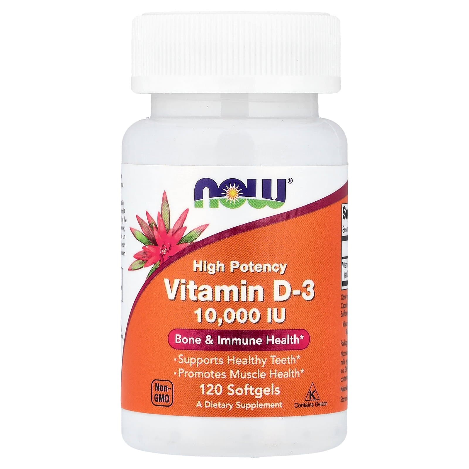 NOW Foods Vitamin D3 10000 IU – 120 Softgels