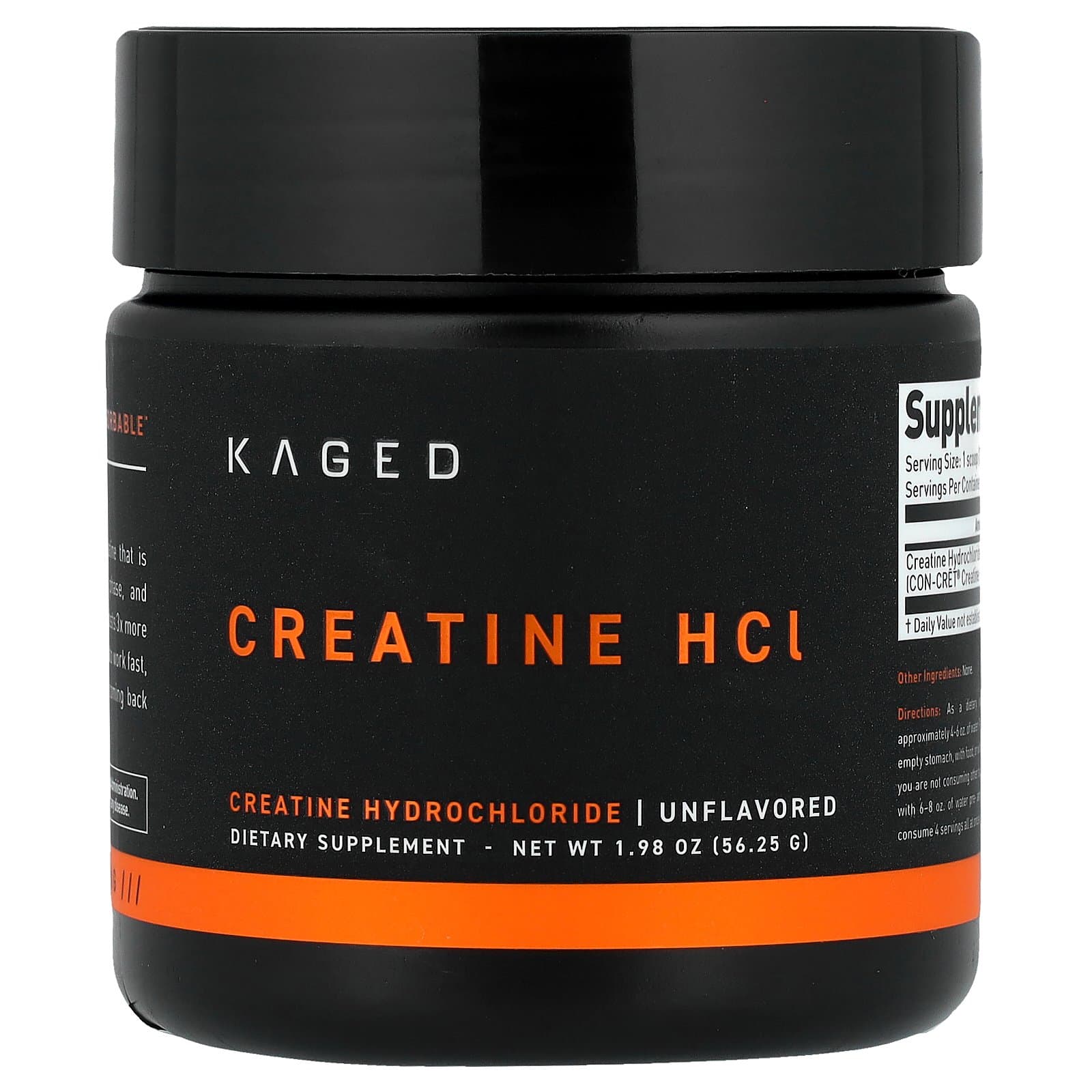 Kaged Creatine HCl – Unflavored, 56.25 g (75 Servings)