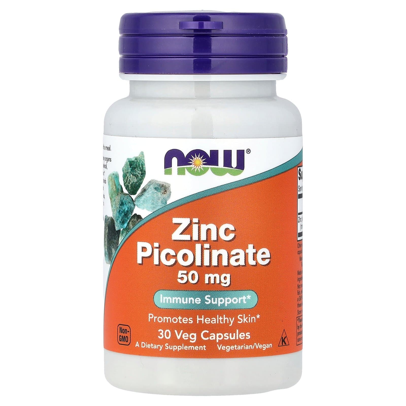 NOW Foods Zinc Picolinate 50 mg – 30 Veg Capsules