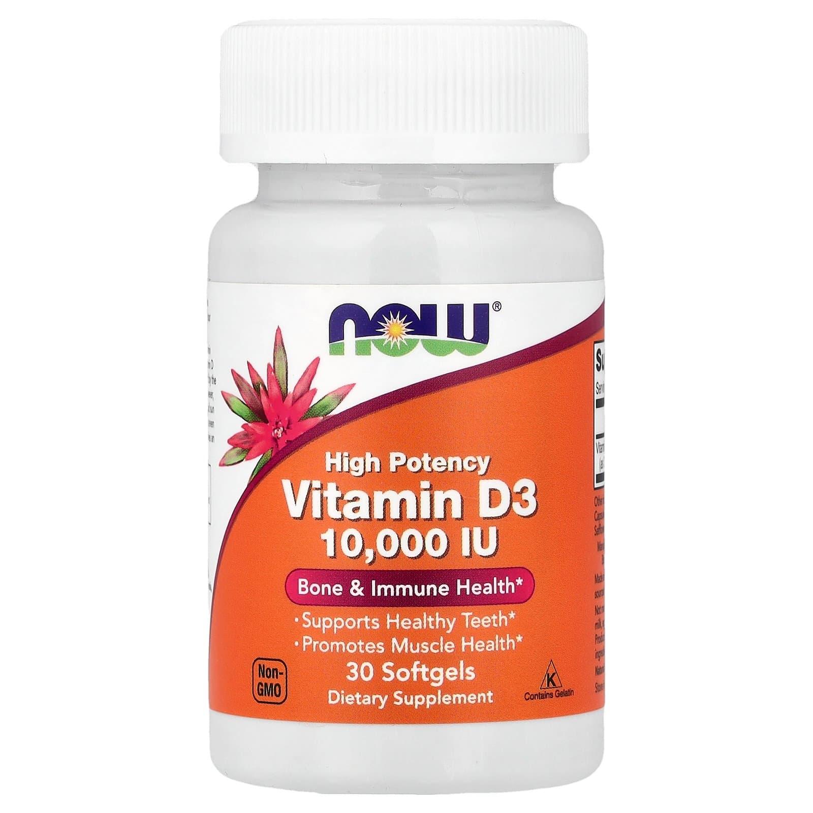 NOW Foods Vitamin D3 10000 IU – 30 Softgels