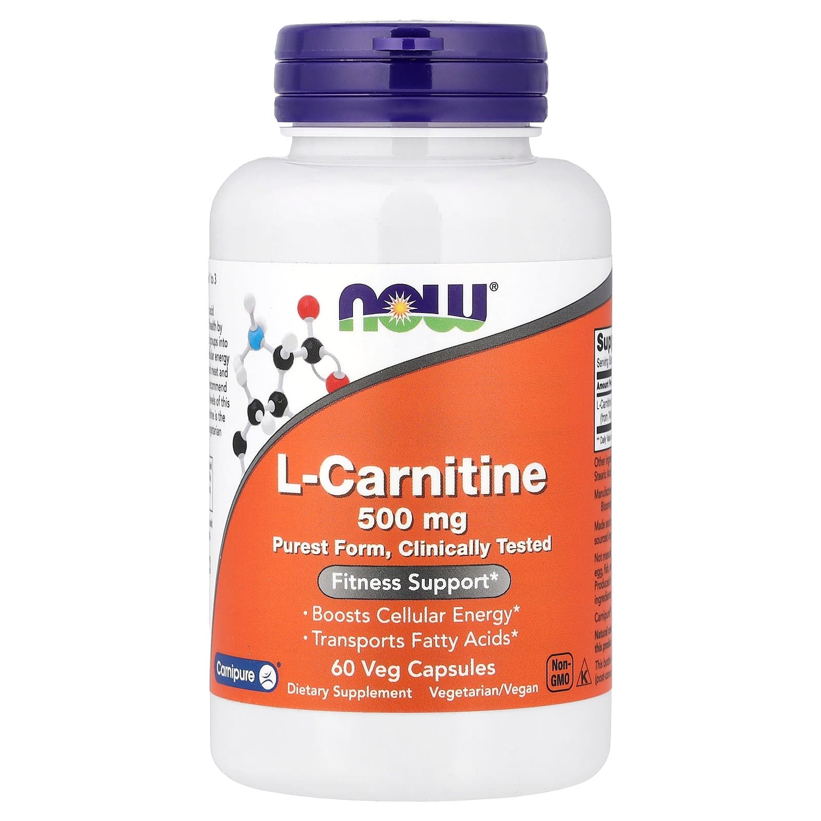 NOW Foods L-Carnitine – 60 Capsules