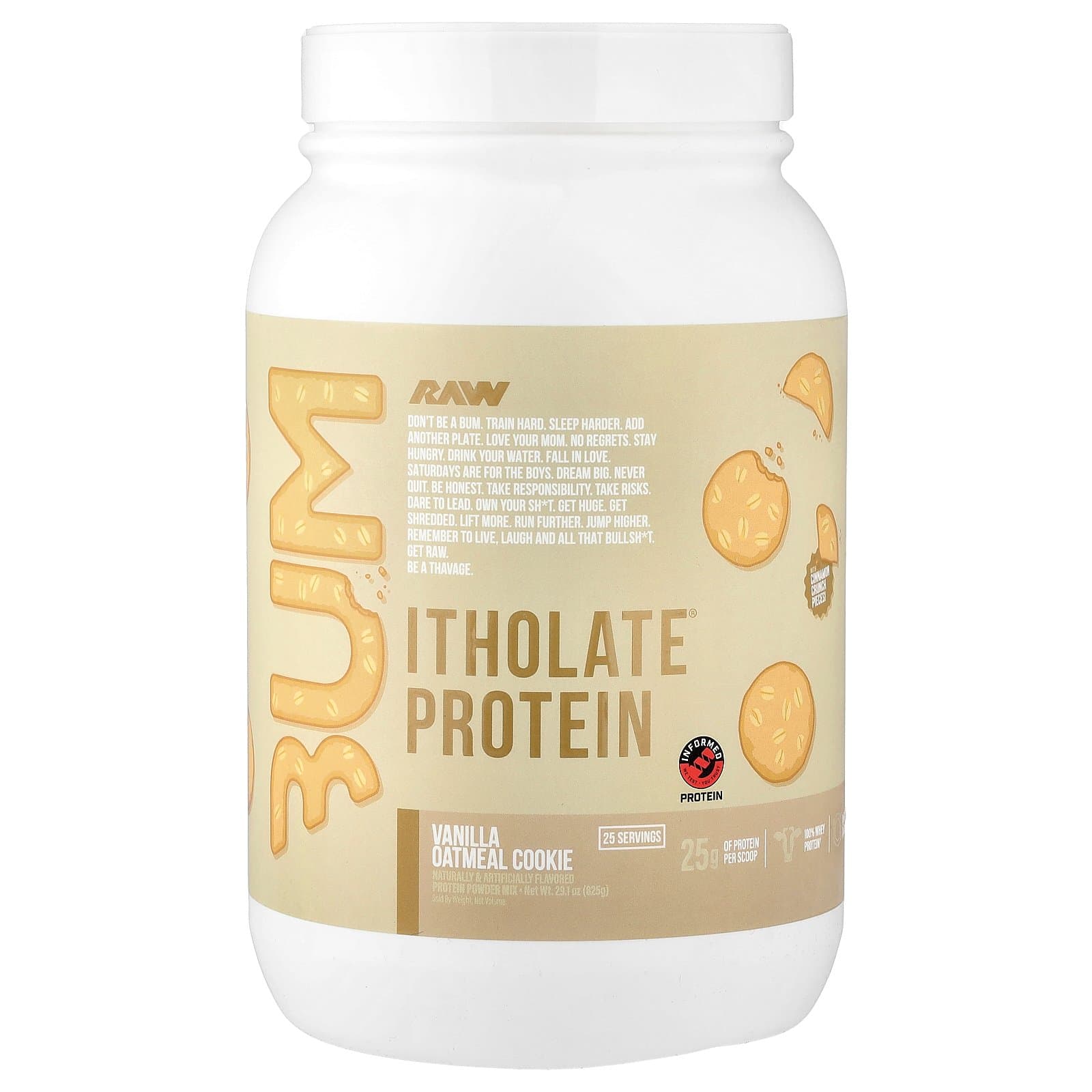 RAW Nutrition CBUM Itholate Protein – Vanilla Oatmeal Cookie, 825 g (25 Servings)