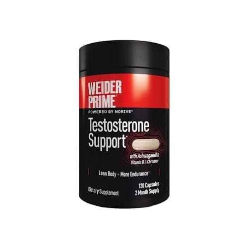 Weider Prime Testosterone Support for Men – 120 Capsules