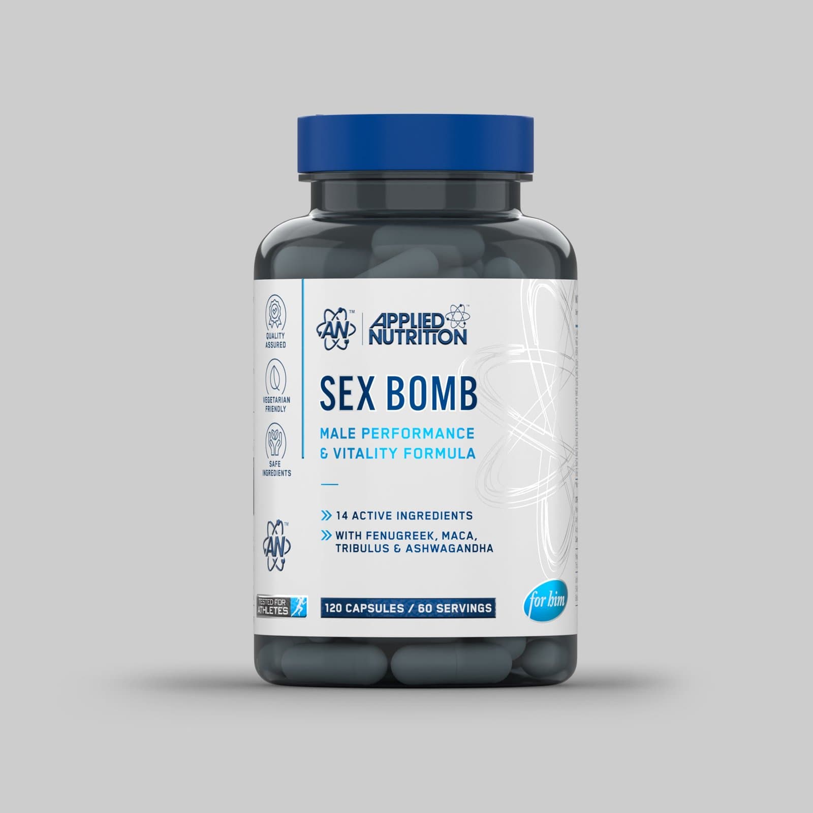 Applied Nutrition Sex Bomb for Him – Male Libido Enhancer, 120 Capsules