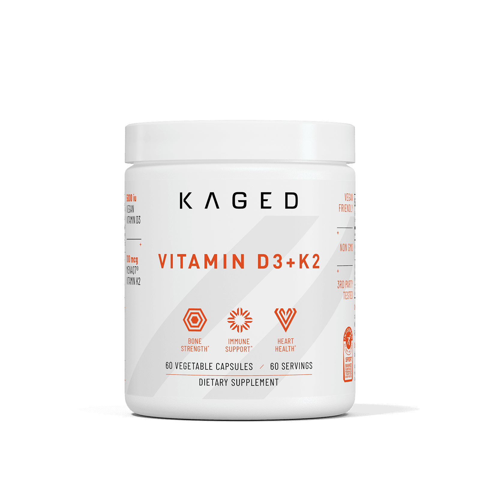 Kaged Vitamin D3 + K2 – 60 Capsules