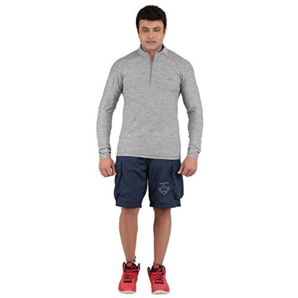 Ronnie Coleman Men's Elephant Grey Color Sports and Casual T-Shirt - Image 4