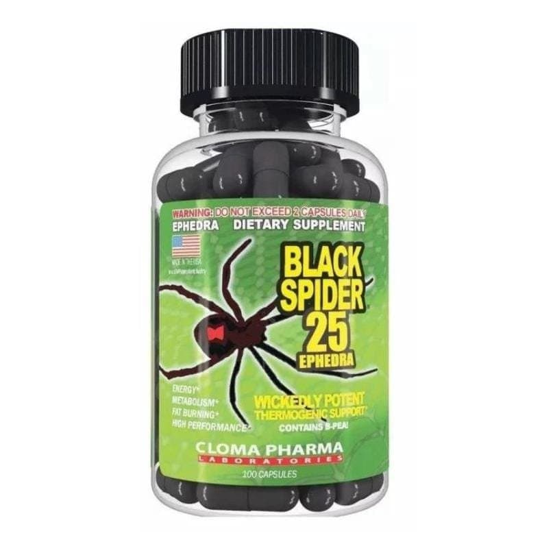 Black Spider™ Fat Burner By Cloma Pharma, 100 Capsules