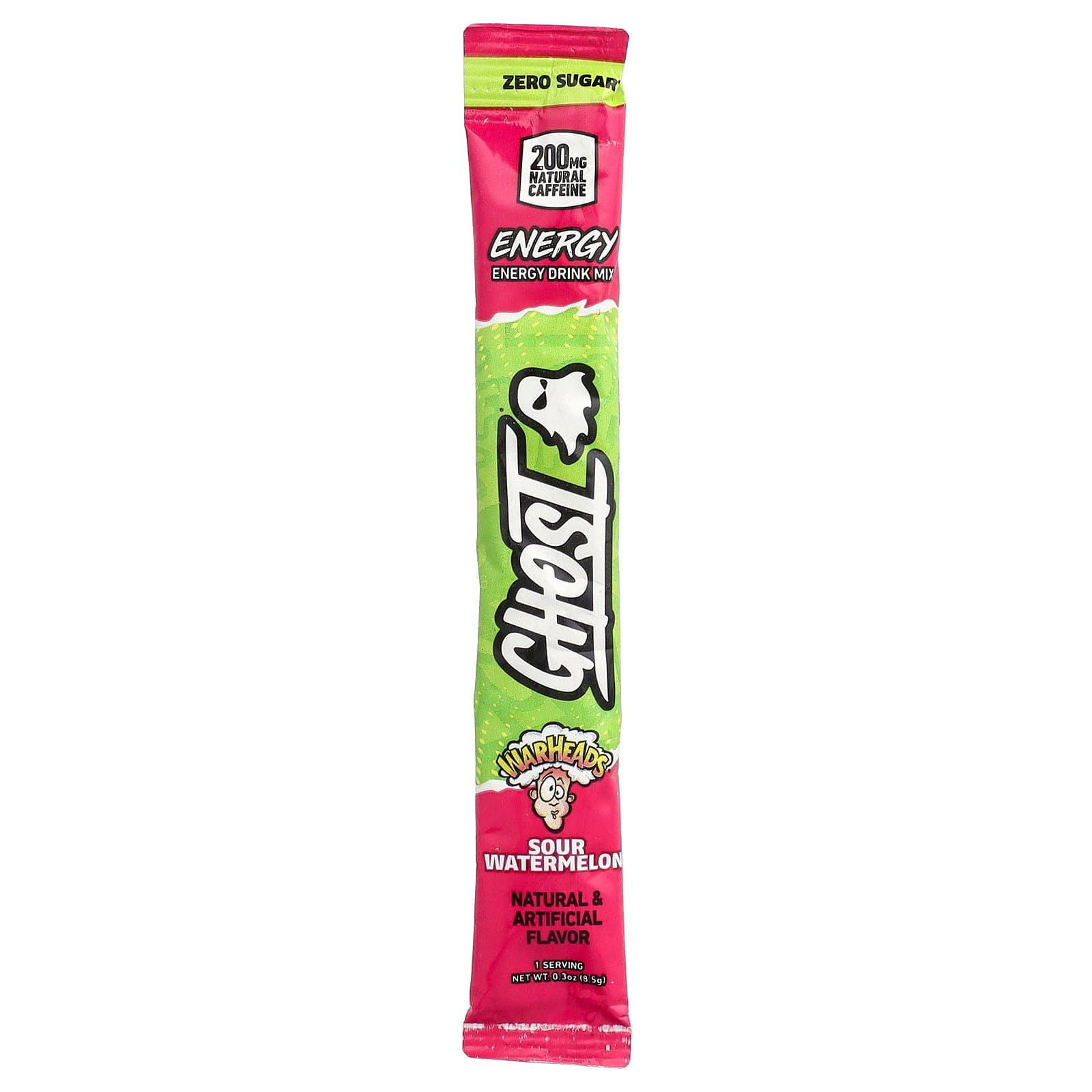 Ghost Energy Drink Mix – Warheads® Sour Watermelon, 24 Sticks - Image 3