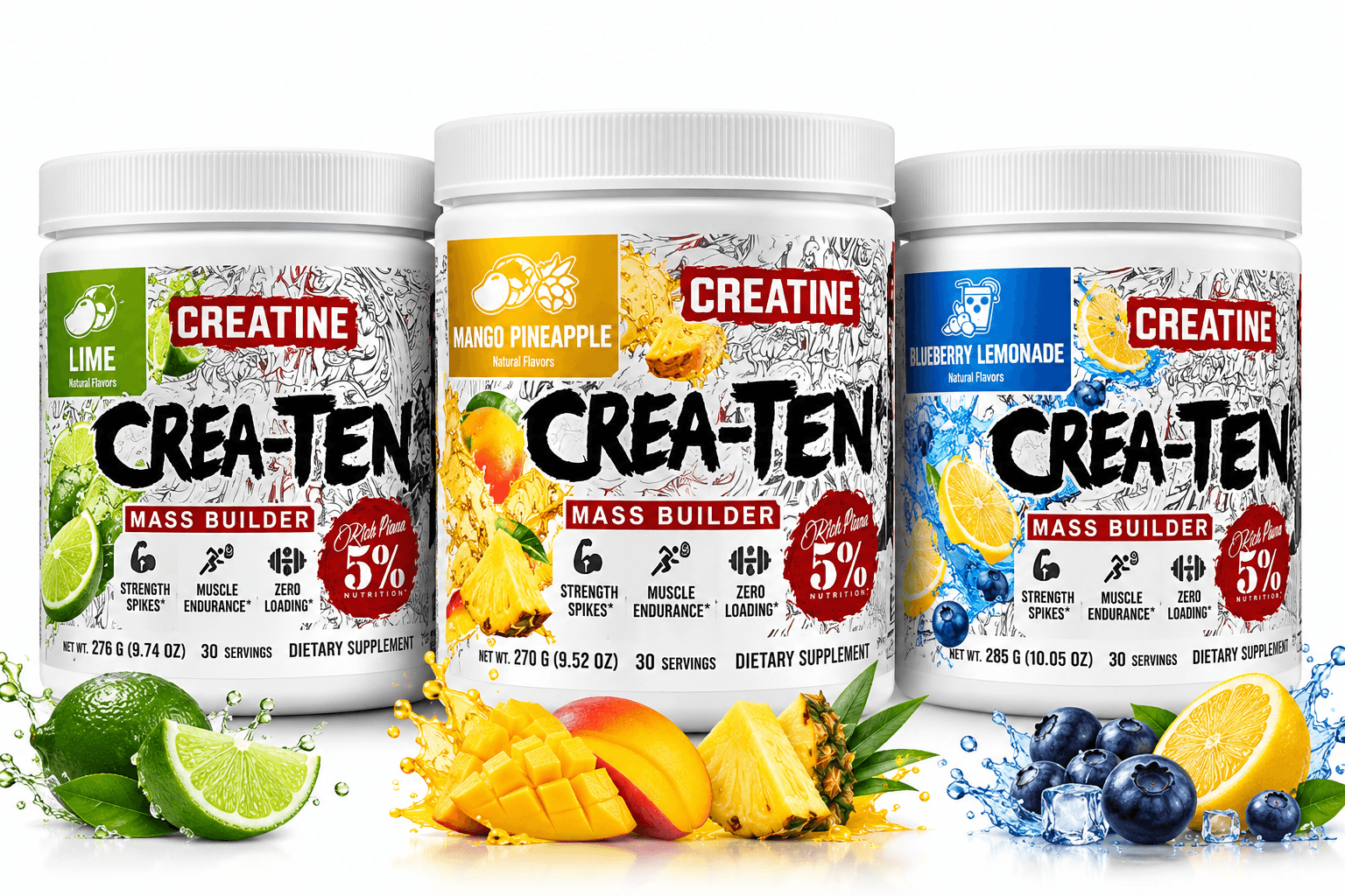 5% Rich Piana Crea-Ten Creatine