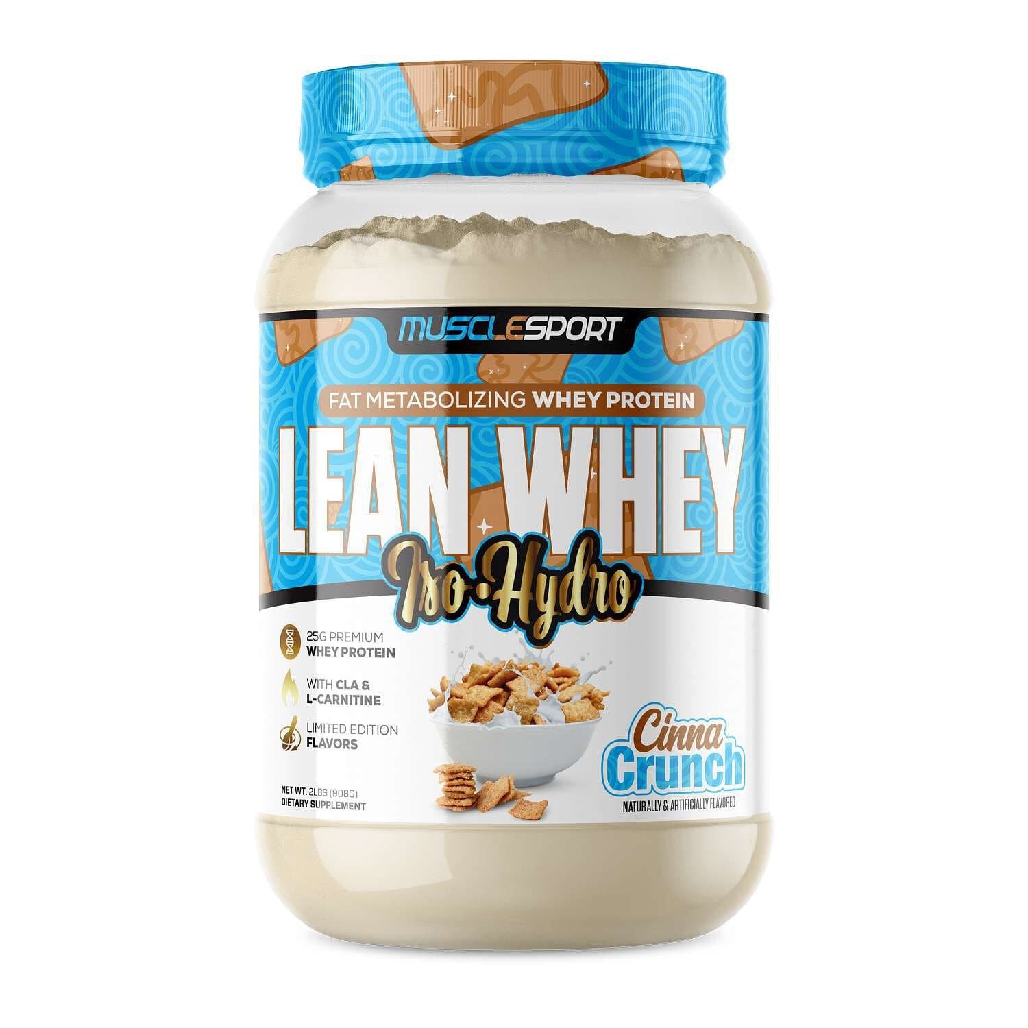 MuscleSport Lean Whey Iso-Hydro Protein – 2 lb (910 g) - Image 3