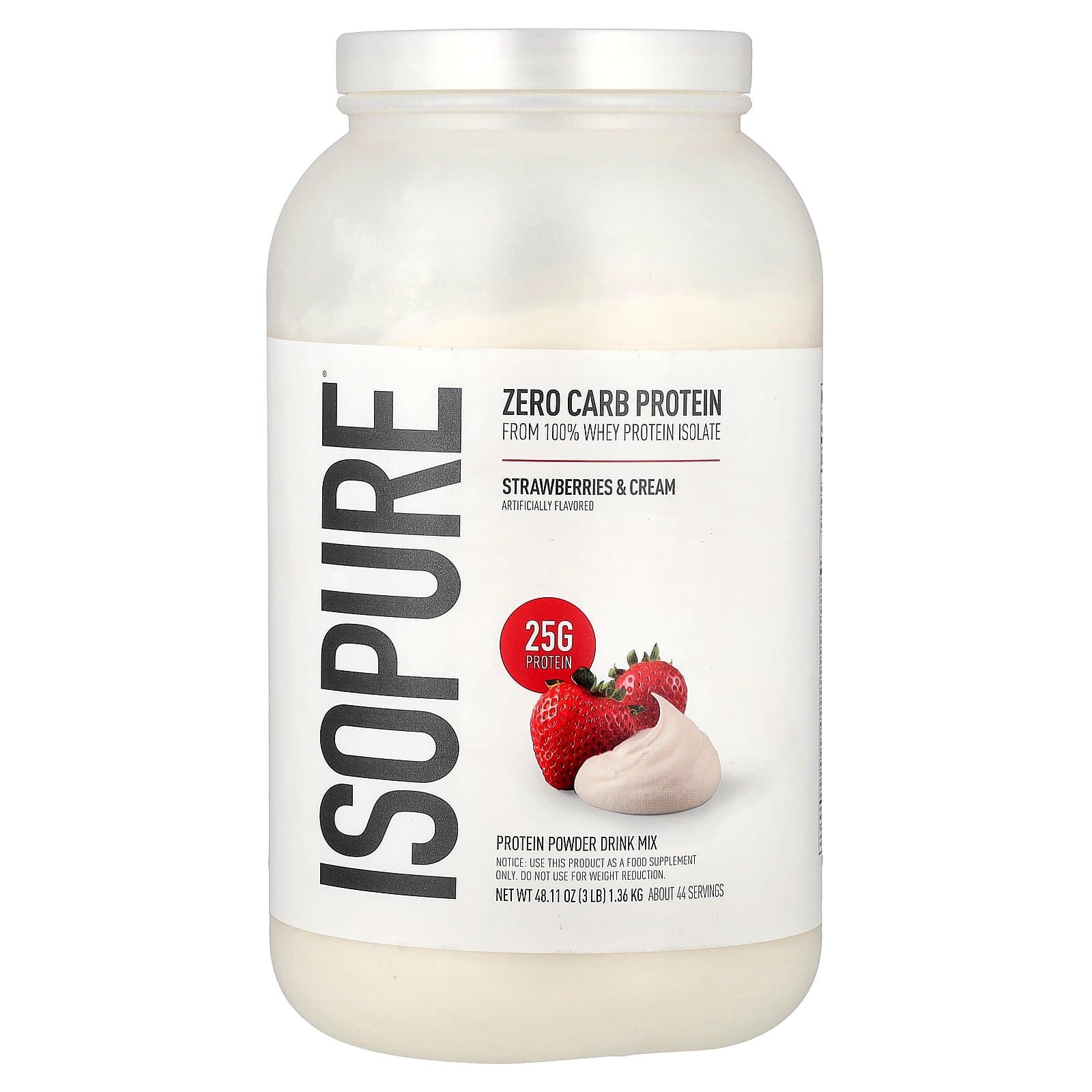 Isopure Zero Carb Protein 3 lb – Strawberries & Cream