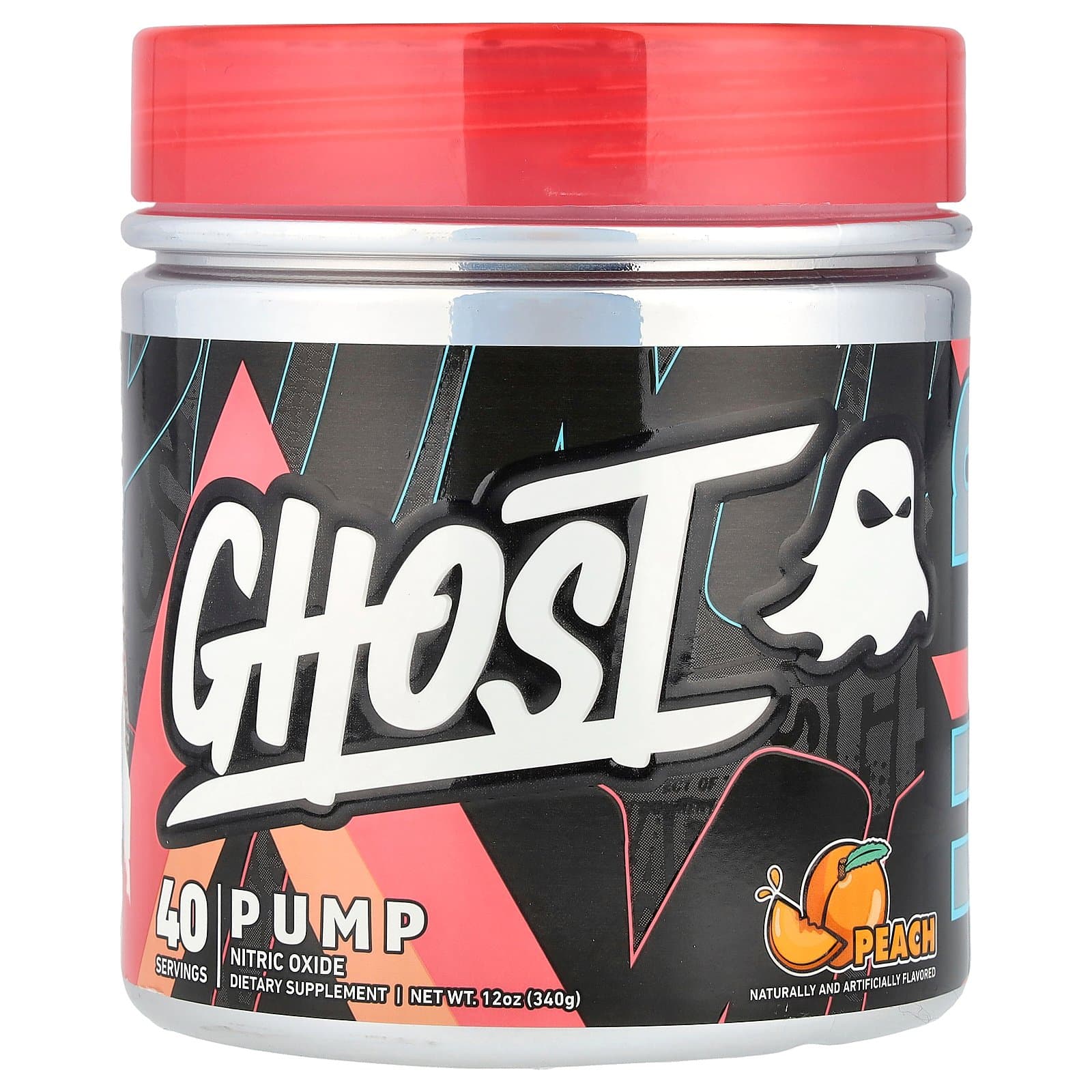 Ghost Pump Stim-Free Pre-Workout – Peach, 340 g (40 Servings)