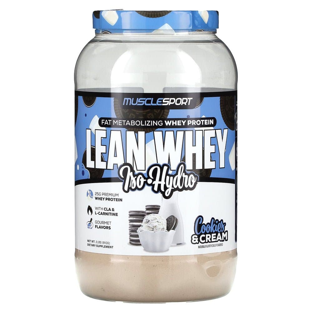 MuscleSport Lean Whey Iso-Hydro Protein – 2 lb (910 g) - Image 2