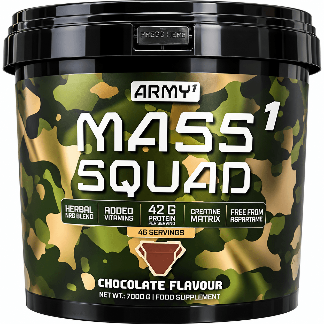 Army 1 Mass Squad Mass Gainer 7kg – Chocolate