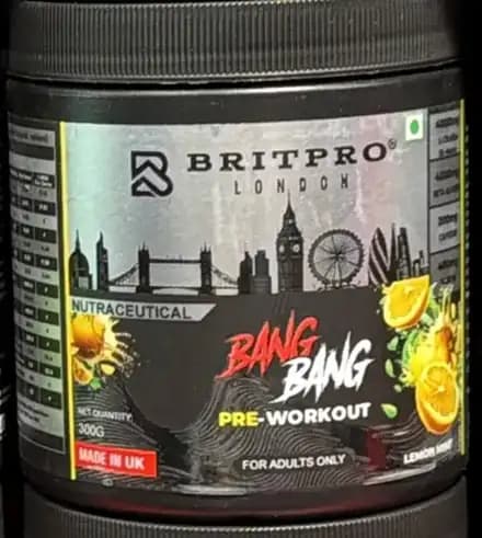 Britpro London Bang Bang Pre-Workout – Lemon Mint, 300 g (30 Servings)
