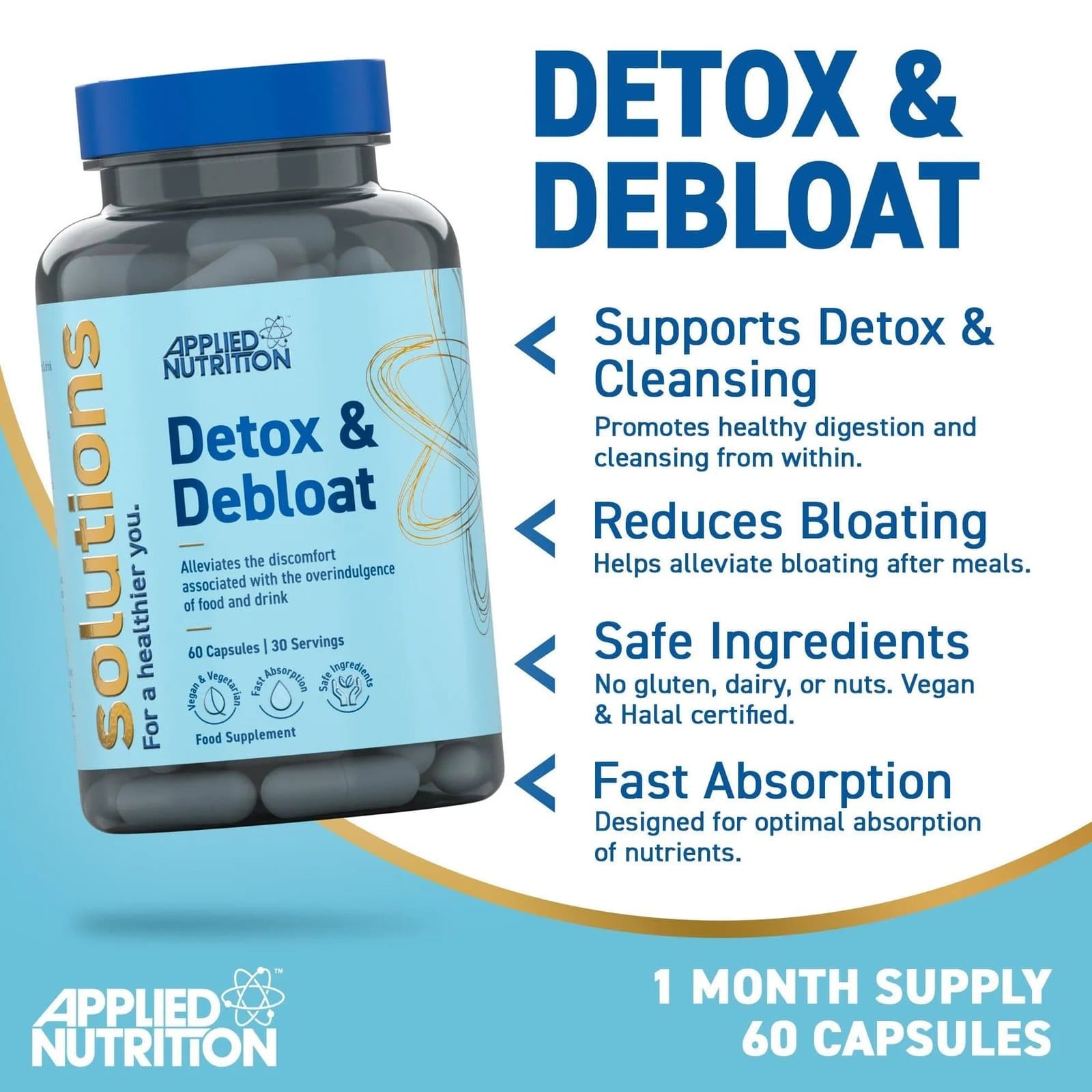 Applied Nutrition Detox & Debloat – 60 Capsules - Image 2