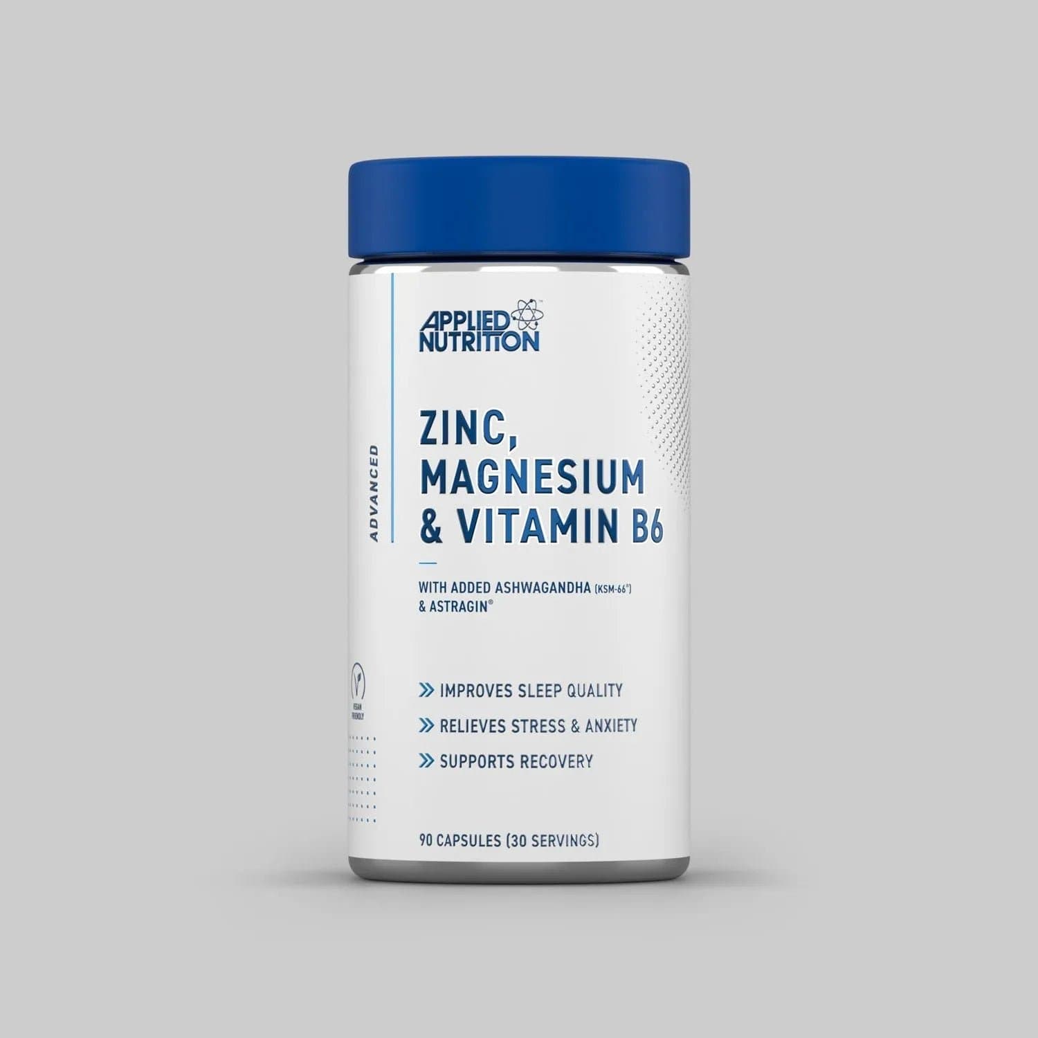 Applied Nutrition Zinc, Magnesium & Vitamin B6 (ZMA) with Ashwagandha – 90 Capsules
