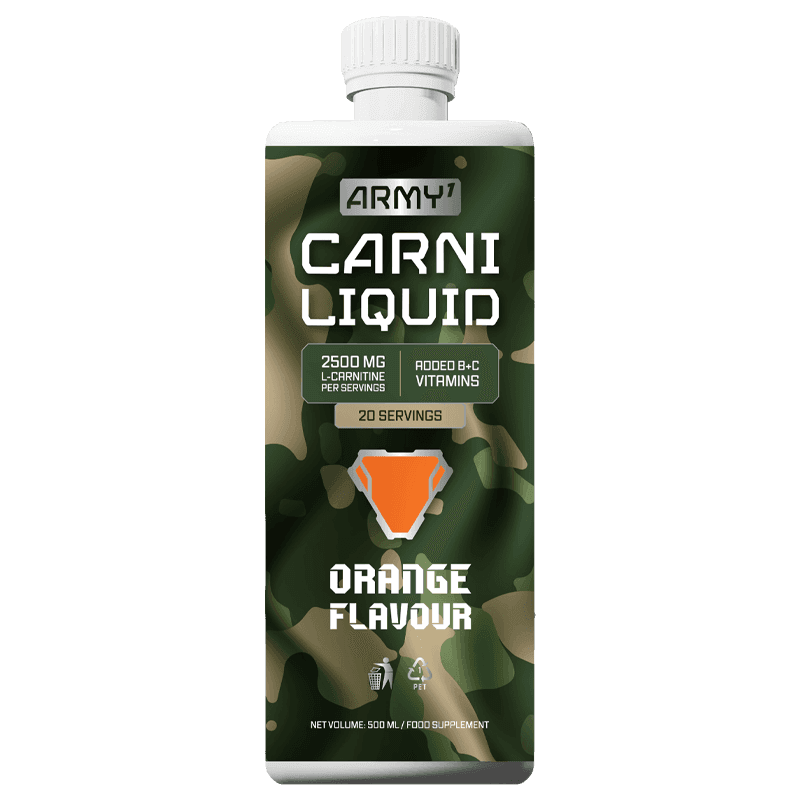 Army1 Carni Liquid L-Carnitine 2500 mg – Orange Flavour, 500 ml (20 Servings)