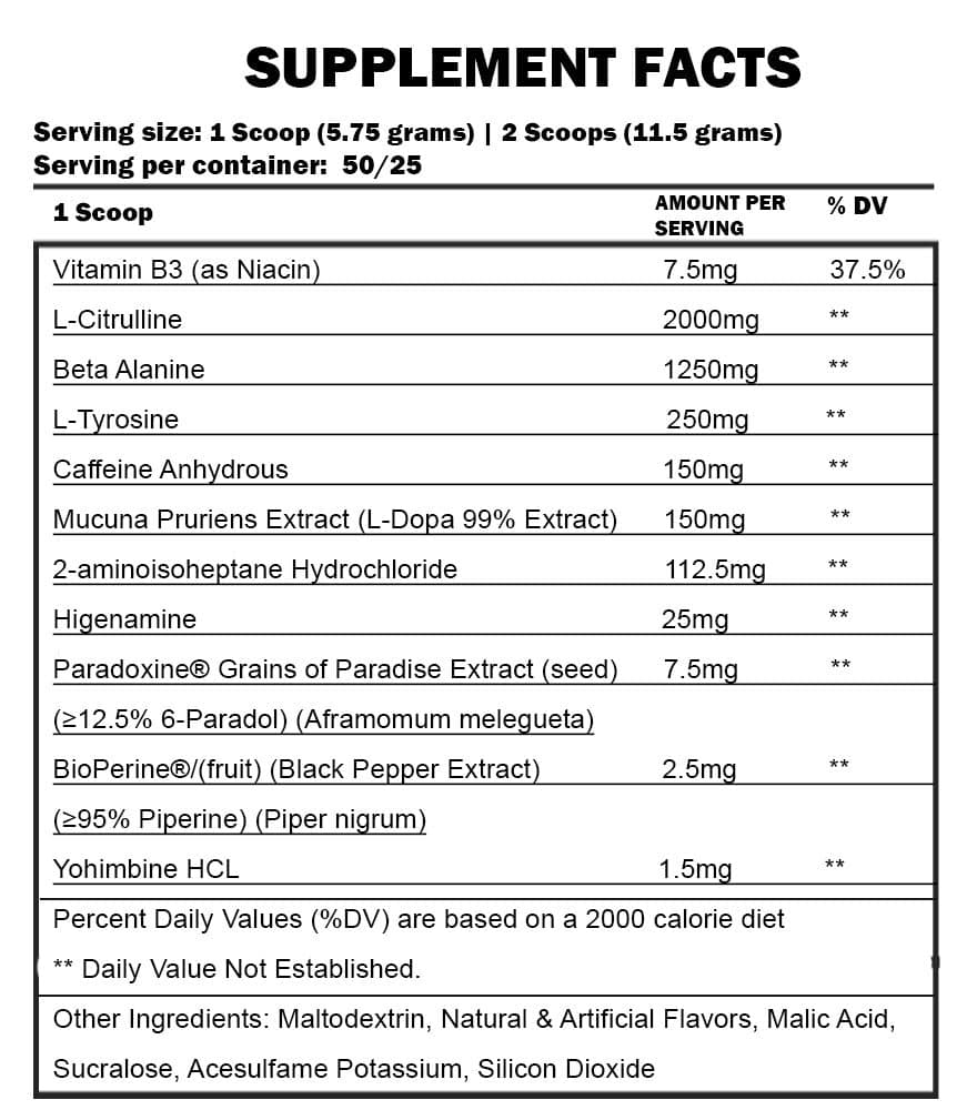 CONVICT High Stim Pre-Workout 438g – 25 Servings, Kiwi Strawberry - Image 2