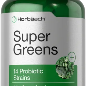 Horbaach Super Greens with Probiotics | 150 Caplets